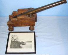 Hugo Lang & Co 8 Bore Black Powder Muzzle Loading Signalling Cannon With Later Wheeled Carriage Muzzleloader  Rifle