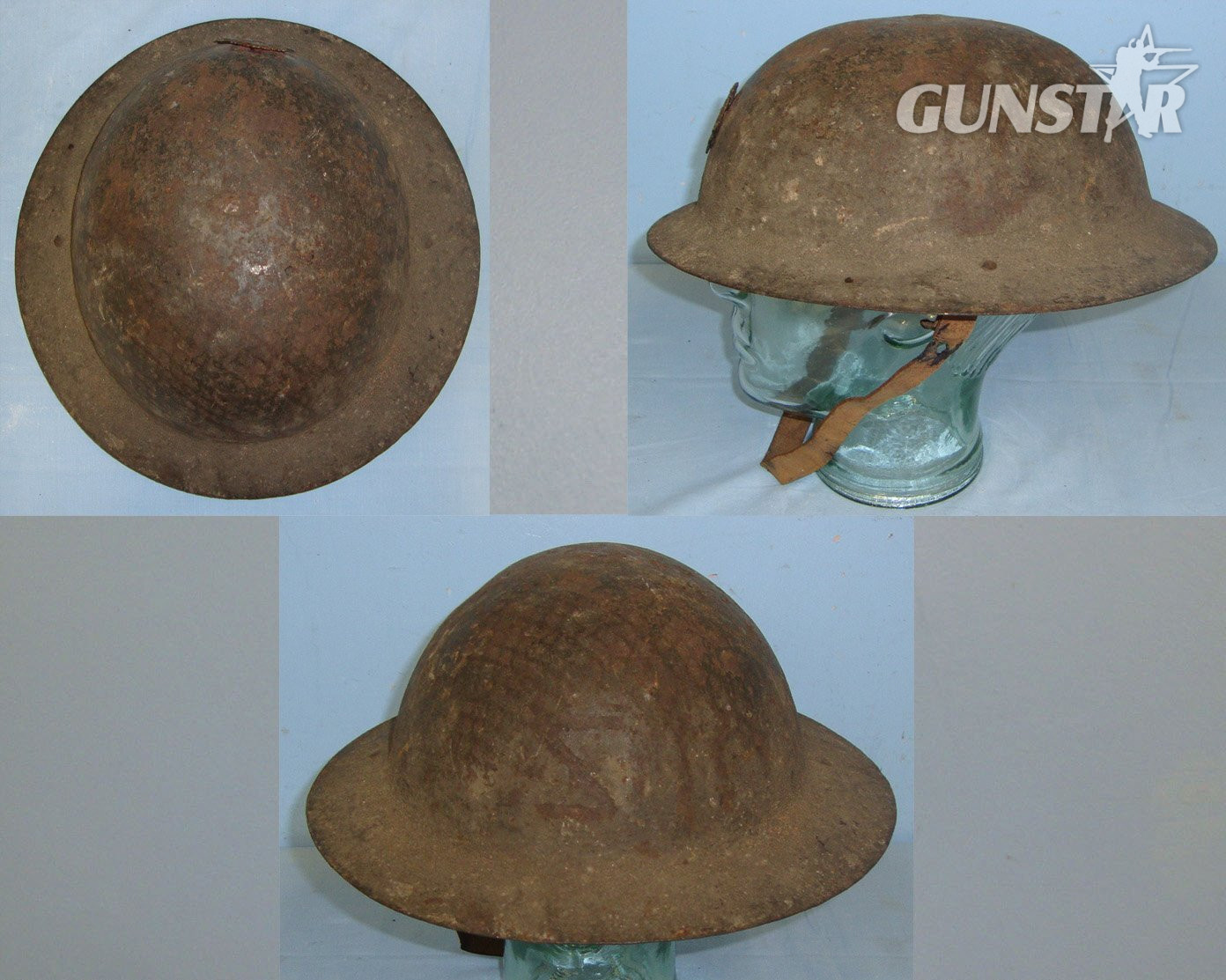  WW1 C1915 British Middlesex Regiment Officer’s 1st Pattern 1st Type Brodie \'Raw Edge\' Combat Helmet Mounted With Original Period Middlesex Regiment Cap Badge Complete With Brodie Red Ink Stamped Oil Cloth Liner, & Leather Chin Strap. Sn 22441:19  Clothing