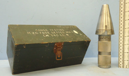 INERT DEACTIVATED. British M.2G. Fuse Setting Mark 1 Inspection Gauge In Origina INERT DEACTIVATED. British M.2G. Fuse Setting Mark 1 Inspection Gauge In Origina Antique & Militaria