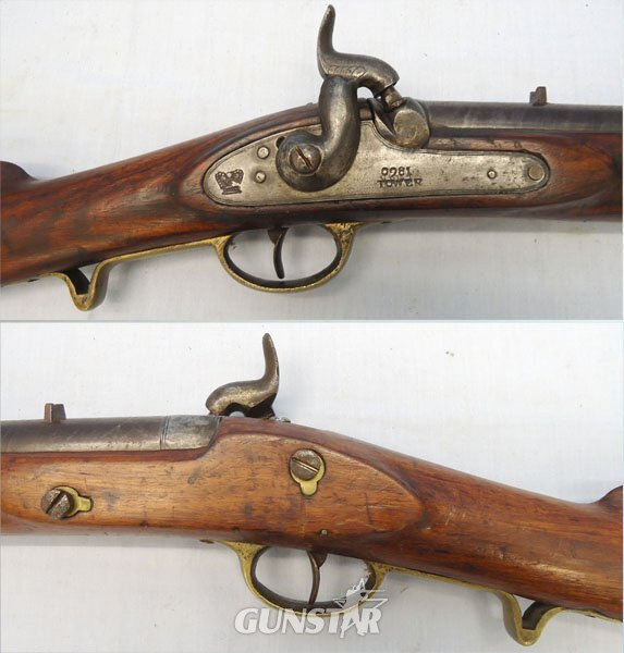 Royal Small Arms Factory (Enfield) Indian Pattern .55 Inch Smoothbore, Percussion Saddle Carbine. Sn - 22168 Single Shot None Rifle