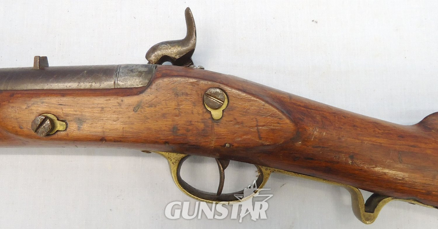 {CATEGORY} - Royal Small Arms Factory (Enfield) Indian Pattern .55 Inch Smoothbore, Percussion Saddle Carbine. Sn - 22168 Single Shot None Rifle