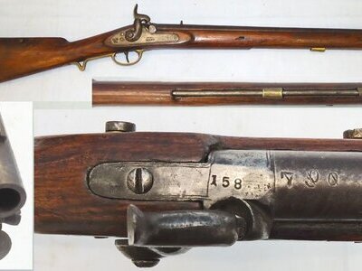 Royal Small Arms Factory (Enfield) Indian Pattern .55 Inch Smoothbore, Percussion Saddle Carbine. Sn - 22168 Single Shot None Rifle