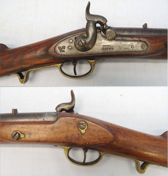 Royal Small Arms Factory (Enfield) Indian Pattern .55 Inch Smoothbore, Percussion Saddle Carbine. Sn - 22168 Single Shot None Rifle