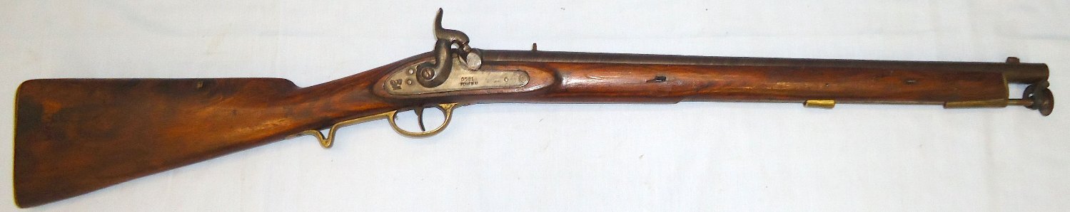  Royal Small Arms Factory (Enfield) Indian Pattern .55 Inch Smoothbore, Percussion Saddle Carbine. Sn - 22168 Single Shot None Rifle