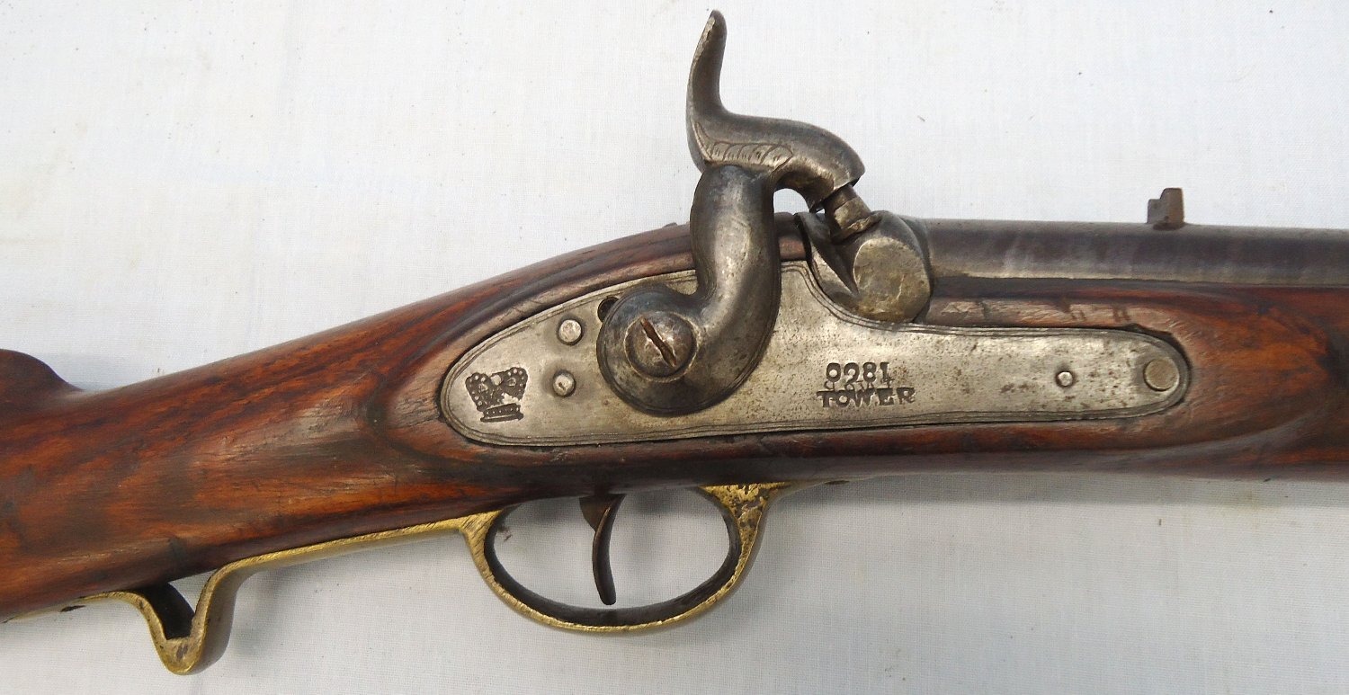 {CATEGORY} - Royal Small Arms Factory (Enfield) Indian Pattern .55 Inch Smoothbore, Percussion Saddle Carbine. Sn - 22168 Single Shot None Rifle in 
