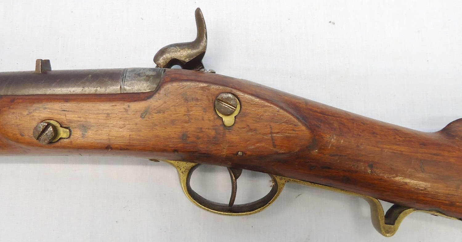 {CATEGORY} - Royal Small Arms Factory (Enfield) Indian Pattern .55 Inch Smoothbore, Percussion Saddle Carbine. Sn - 22168 Single Shot None Rifle