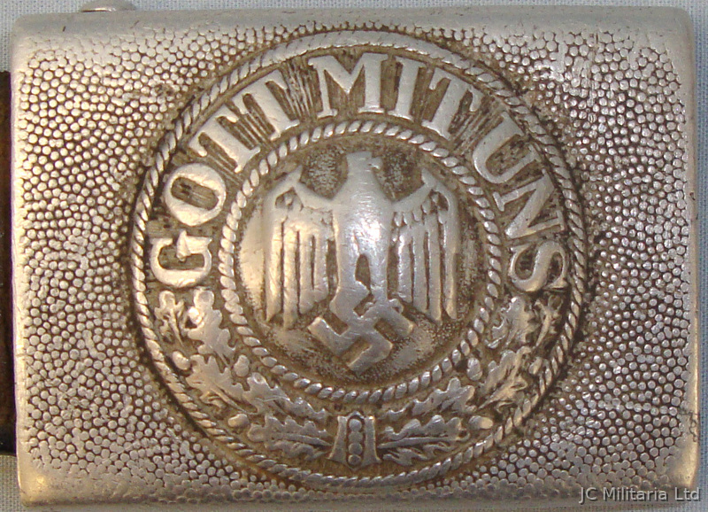  A 1937 Nazi German Army Buckle imprinted - ‘GOTT MIT UNS’ ‘God is with us’. N 86 A 1937 Nazi German Army Buckle imprinted - ‘GOTT MIT UNS’ ‘God is with us’. N 86 Antique & Militaria