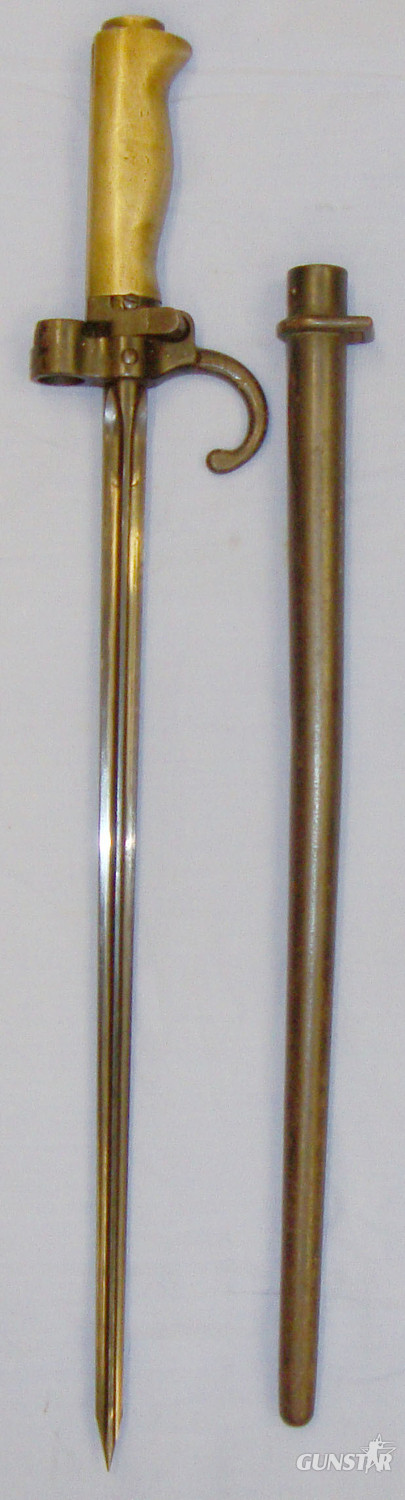 French ‘Shortened Cadet’ Lebel M1886/93 Bayonet and Scabbard. 20672:26. Bayonet in 