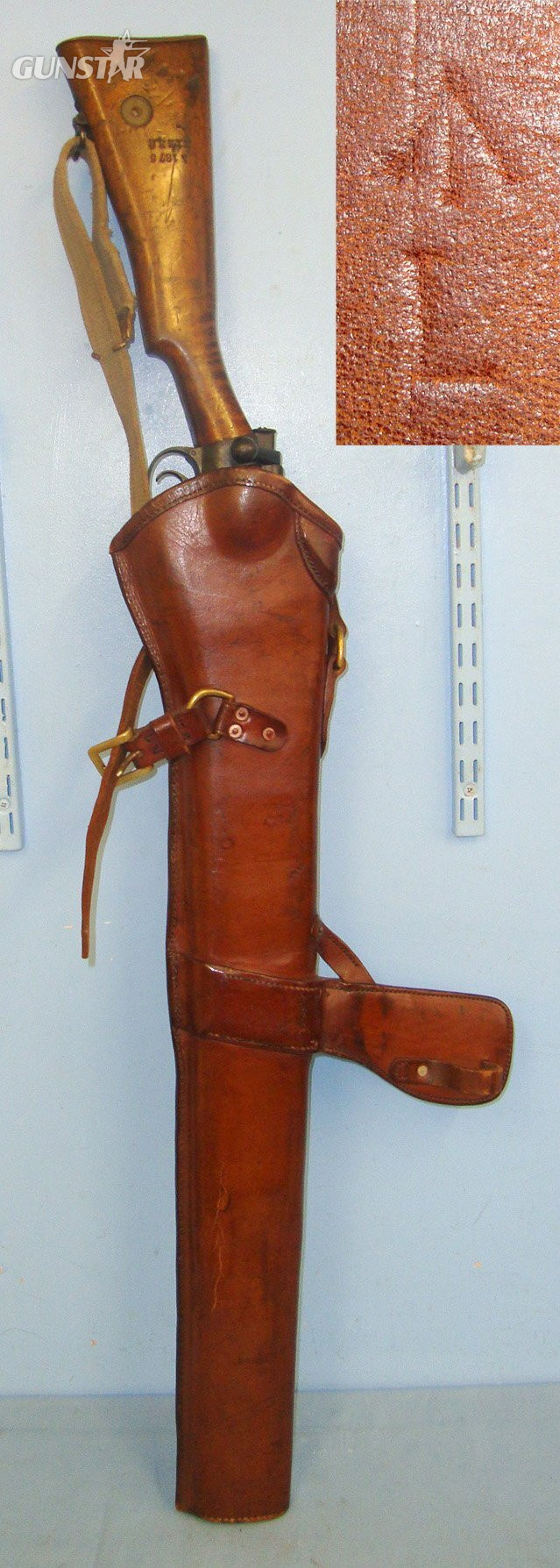 MINT**WW1 Era British WD Mounted Infantry Leather Saddle \'Bucket\' Holster For Lee Enfield SMLE .303 Calibre Rifles. Sn 21684  Care & Storage in 