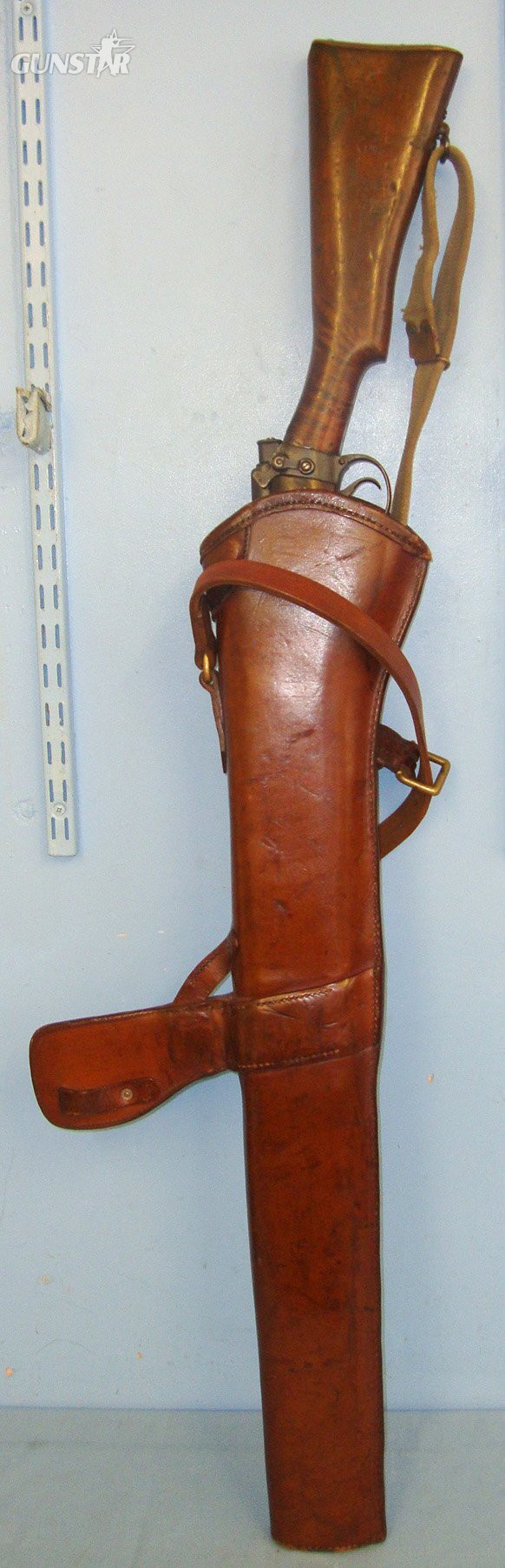  MINT**WW1 Era British WD Mounted Infantry Leather Saddle \'Bucket\' Holster For Lee Enfield SMLE .303 Calibre Rifles. Sn 21684  Care & Storage