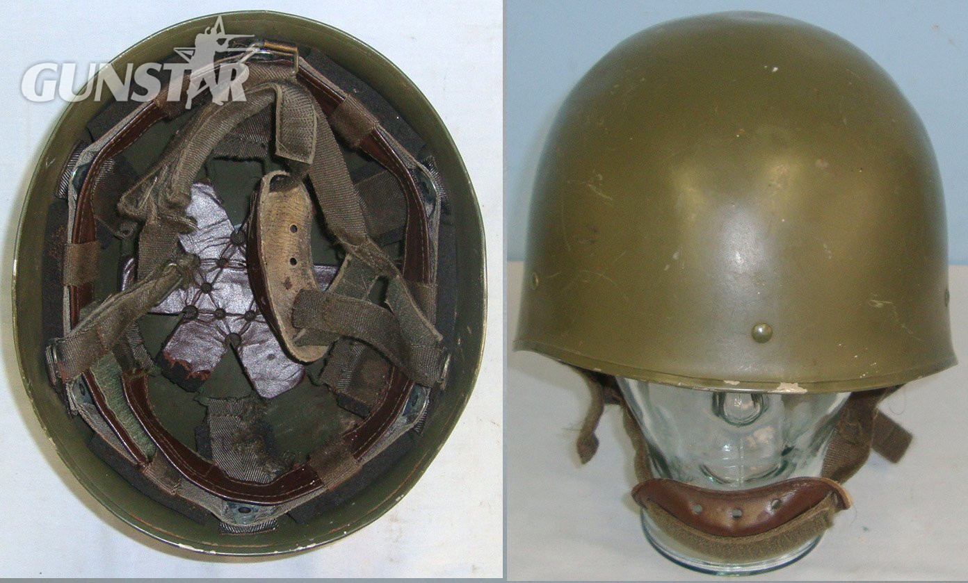 Indochina War / Vietnam War Era French Paratrooper’s Steel Jump Combat Helmet With Liner & Chinstrap. Sn 22826  Clothing