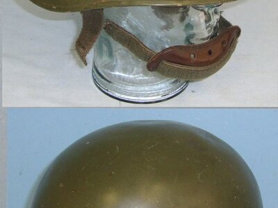 Indochina War / Vietnam War Era French Paratrooper’s Steel Jump Combat Helmet With Liner & Chinstrap. Sn 22826  Clothing