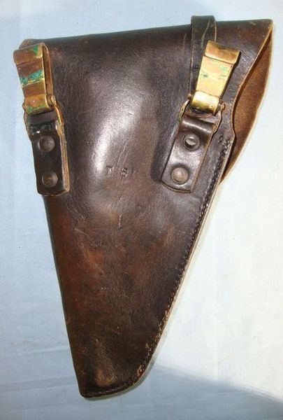  Continental WW1/WW2 Era Black Leather Holster For Military 9mm Calibre Semi Auto  Care & Storage
