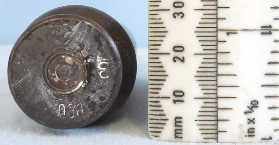 INERT DEACTIVATED. WW2 1945 Dated German 30 mm MK108 (30x90RB) Tar Filled Practi INERT DEACTIVATED. WW2 1945 Dated German 30 mm MK108 (30x90RB) Tar Filled Practi Antique & Militaria