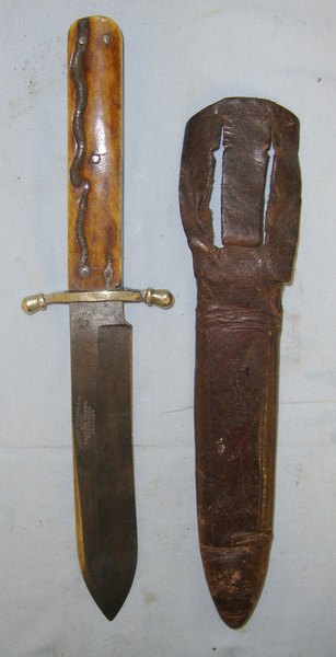  Victorian English George Butler & Co Trinity Works Sheffield Spear Point Bowie K Knive