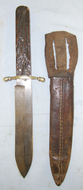 Victorian English George Butler & Co Trinity Works Sheffield Spear Point Bowie K Knive