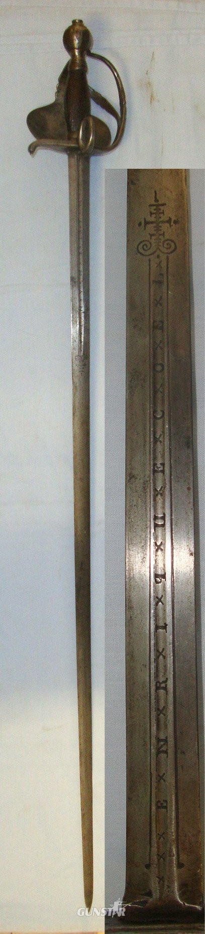  EXTREMELY RARE**ORIGINAL**16th Century Circa 1550-1580 German Heinrich Koel Spanish Export Rapier Sword Blade Signed ‘ENRIQUE COEL EN ALEMANIA’ With C1650 Transitional Form Hilt. Sn 22060:3 Sword