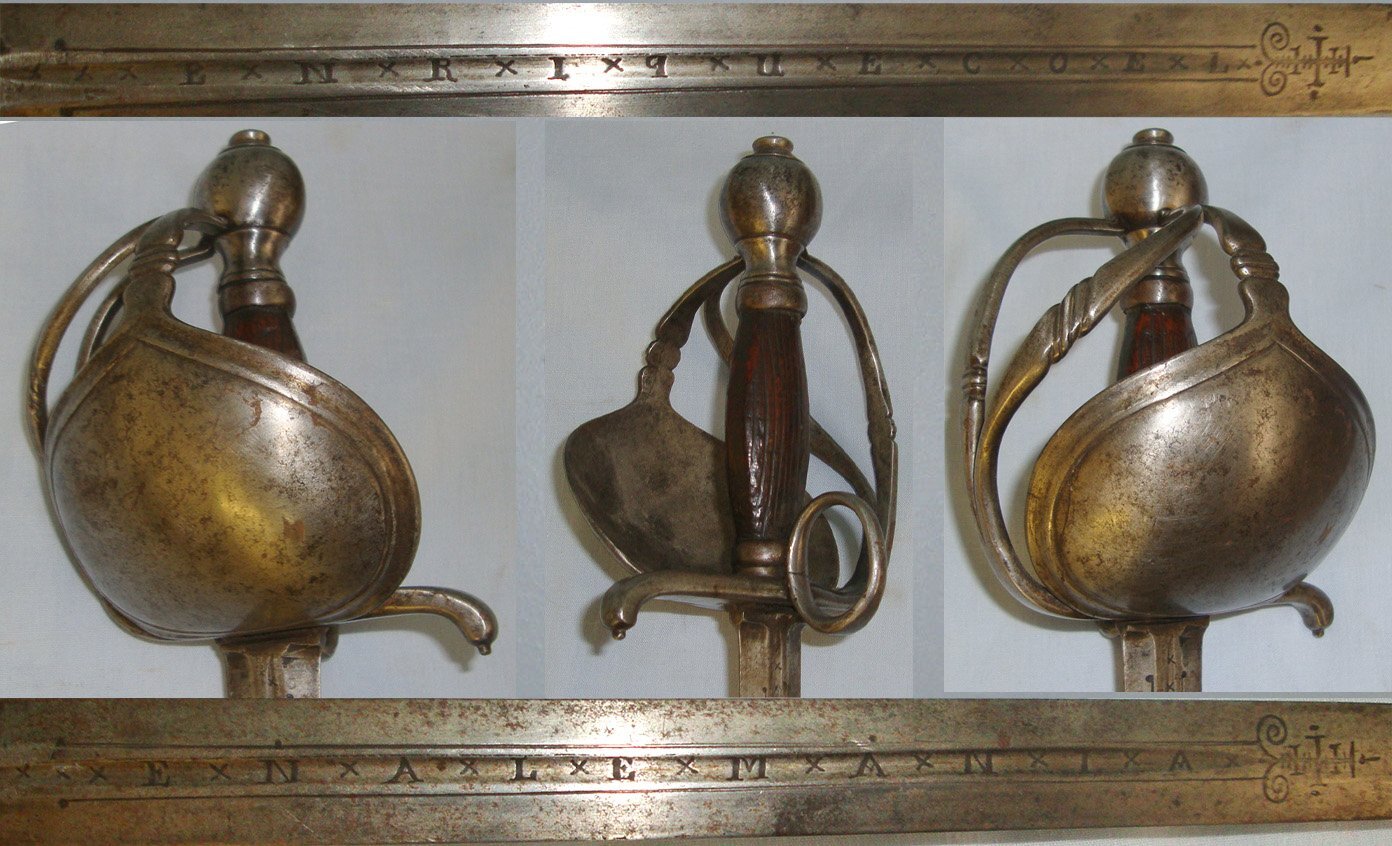 EXTREMELY RARE**ORIGINAL**16th Century Circa 1550-1580 German Heinrich Koel Spanish Export Rapier Sword Blade Signed ‘ENRIQUE COEL EN ALEMANIA’ With C1650 Transitional Form Hilt. Sn 22060:3 Sword