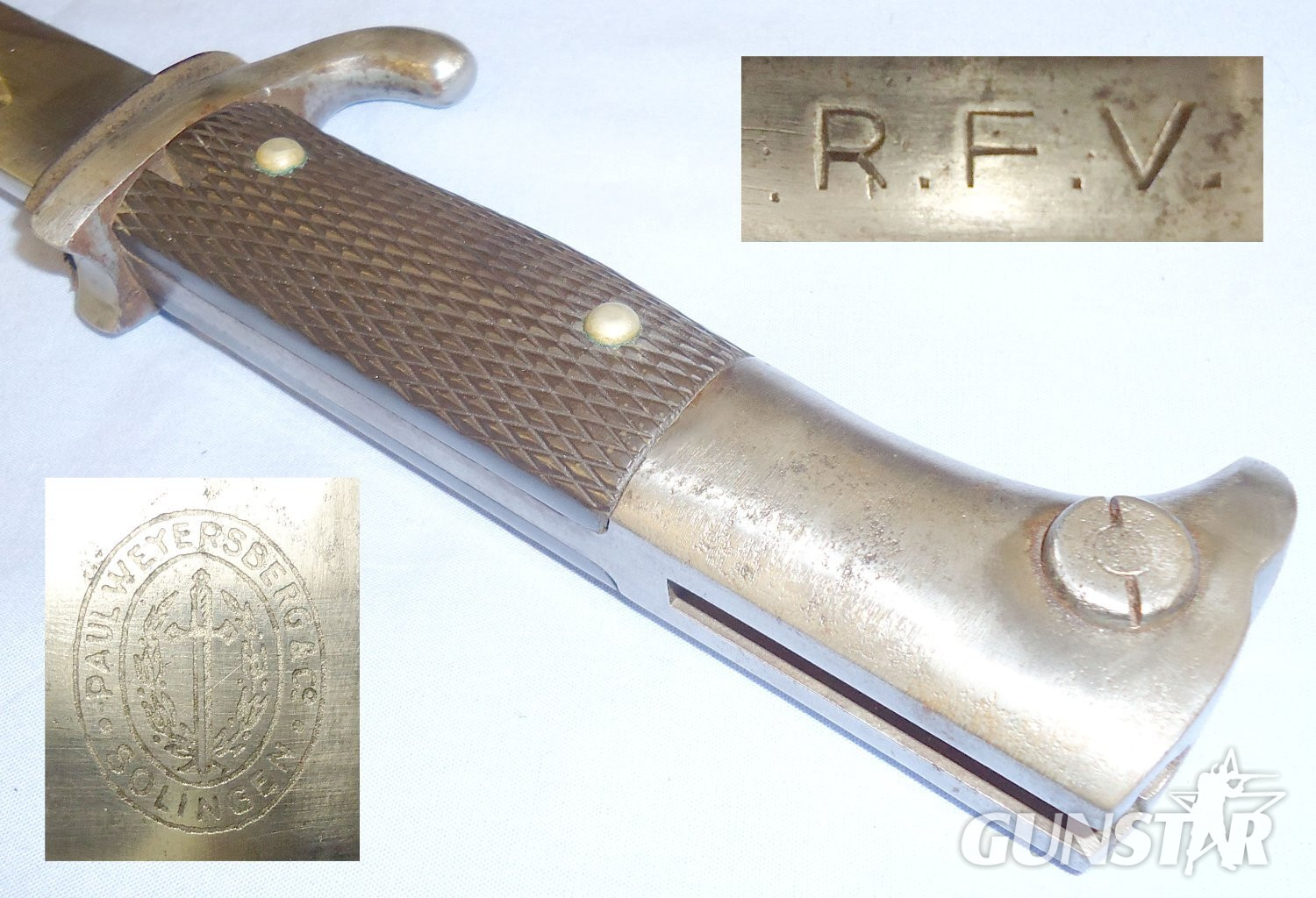 Rare* Nazi M98 Dress Bayonet & Frog Stamped R.F.V. Reich Finance Administration. 22296. Bayonet