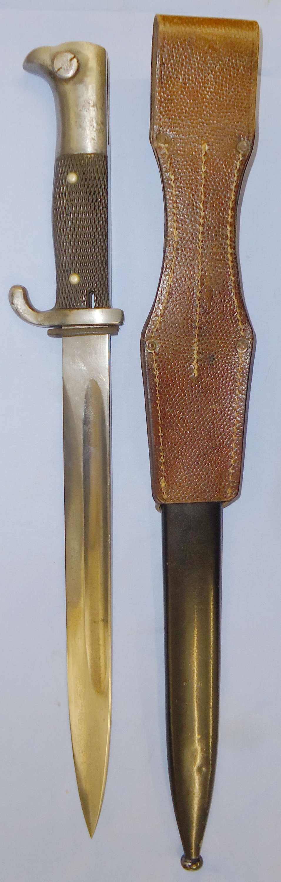  Rare* Nazi M98 Dress Bayonet & Frog Stamped R.F.V. Reich Finance Administration. 22296. Bayonet