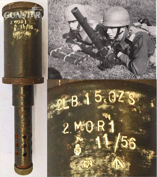 INERT DEACTIVATED. British, 1956 Dated 2” Proof Mortor. - O 2064 INERT DEACTIVATED. British, 1956 Dated 2” Proof Mortor. - O 2064  Other Ammunition in 