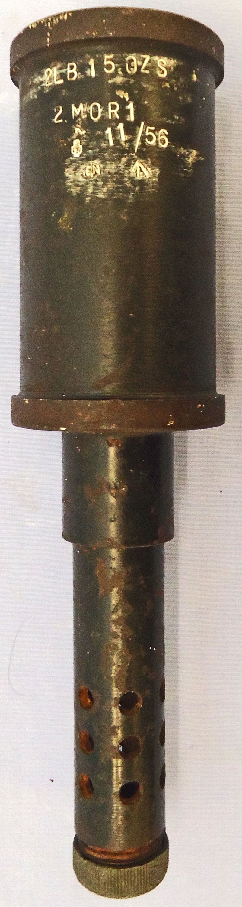 INERT DEACTIVATED. British, 1956 Dated 2” Proof Mortor. - O 2064 INERT DEACTIVATED. British, 1956 Dated 2” Proof Mortor. - O 2064  Other Ammunition - {CATEGORY} in 