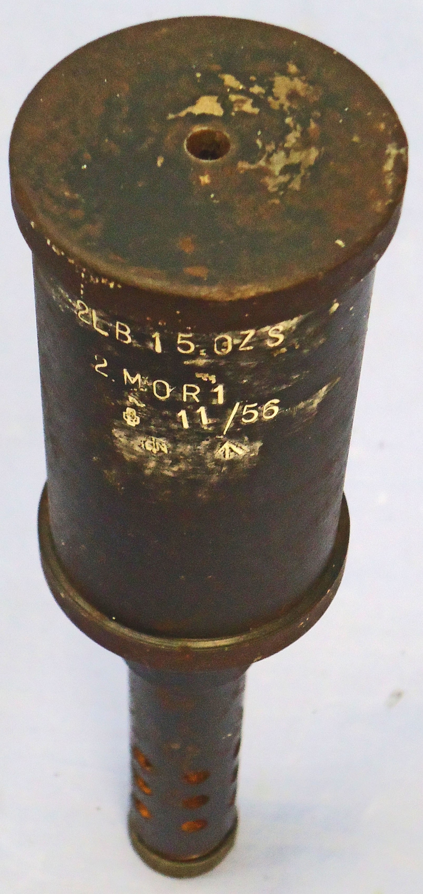 INERT DEACTIVATED. British, 1956 Dated 2” Proof Mortor. - O 2064 INERT DEACTIVATED. British, 1956 Dated 2” Proof Mortor. - O 2064  Other Ammunition - {CATEGORY}
