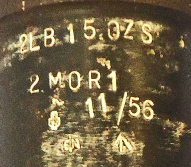 {CATEGORY} - INERT DEACTIVATED. British, 1956 Dated 2” Proof Mortor. - O 2064 INERT DEACTIVATED. British, 1956 Dated 2” Proof Mortor. - O 2064  Other Ammunition