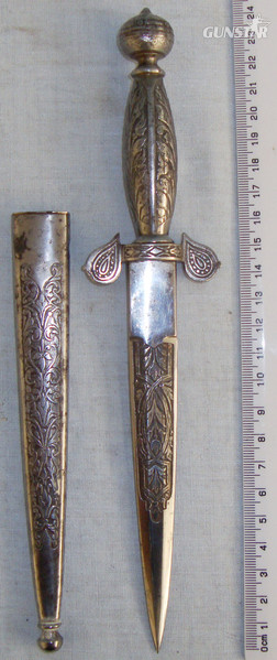  Decorated Spanish Toledo Dagger. 19830. Dagger