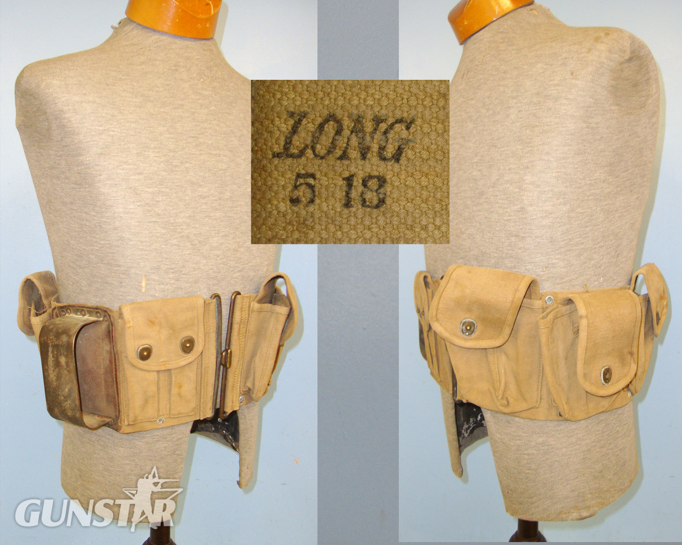WW1 1918 U.S. Army Ammunition Pouch Carrier Belt For M1918 Browning 30-06 Calibre Automatic Rifles (BAR) By Long. MISC 923  Care & Storage in 