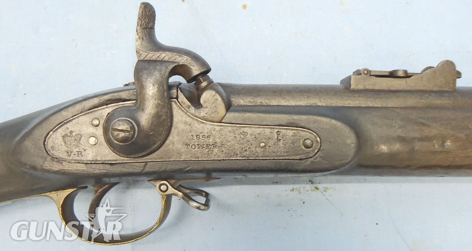 Tower 1856 Dated, Tower, 2 Band .577 Calibre Artillery Carbine. Sn - 22349 Single Shot .577 Rifle 