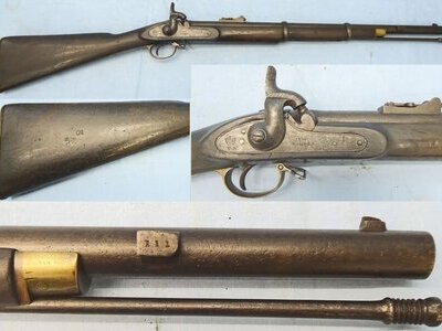 Tower 1856 Dated, Tower, 2 Band .577 Calibre Artillery Carbine. Sn - 22349 Single Shot .577 Rifle