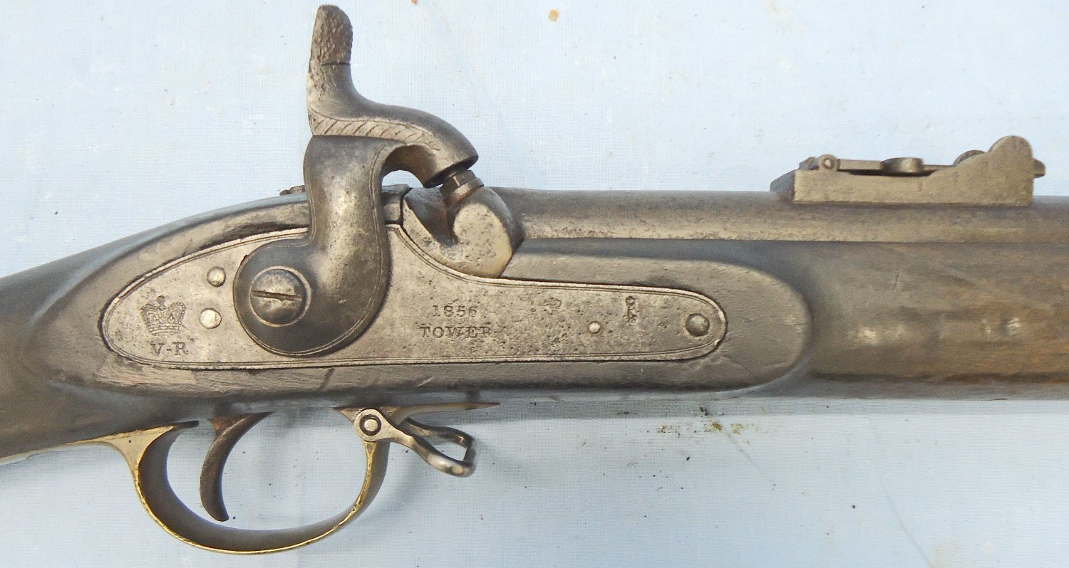 Tower 1856 Dated, Tower, 2 Band .577 Calibre Artillery Carbine. Sn - 22349 Single Shot .577 Rifle 