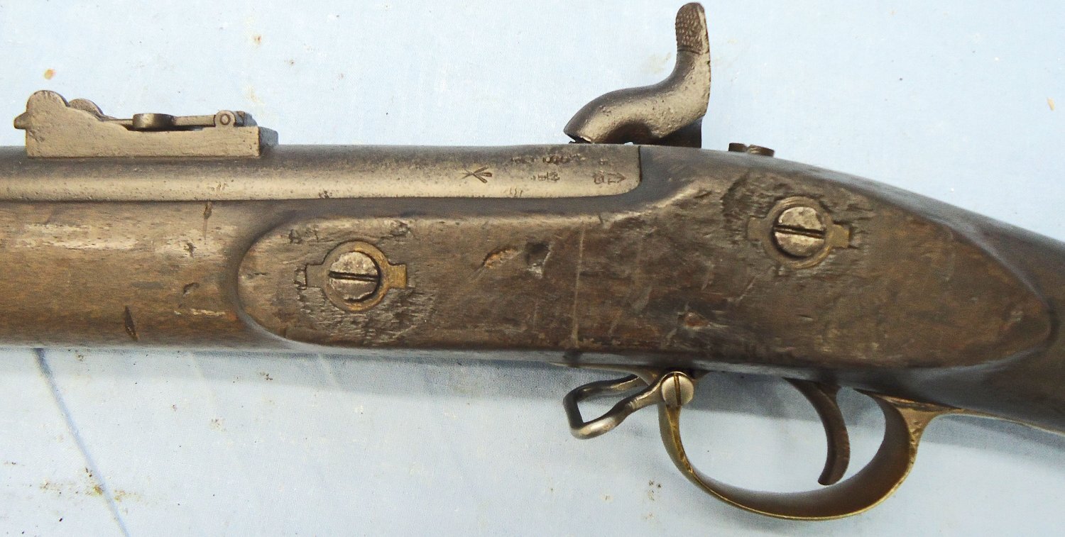 {CATEGORY} - Tower 1856 Dated, Tower, 2 Band .577 Calibre Artillery Carbine. Sn - 22349 Single Shot .577 Rifle in 