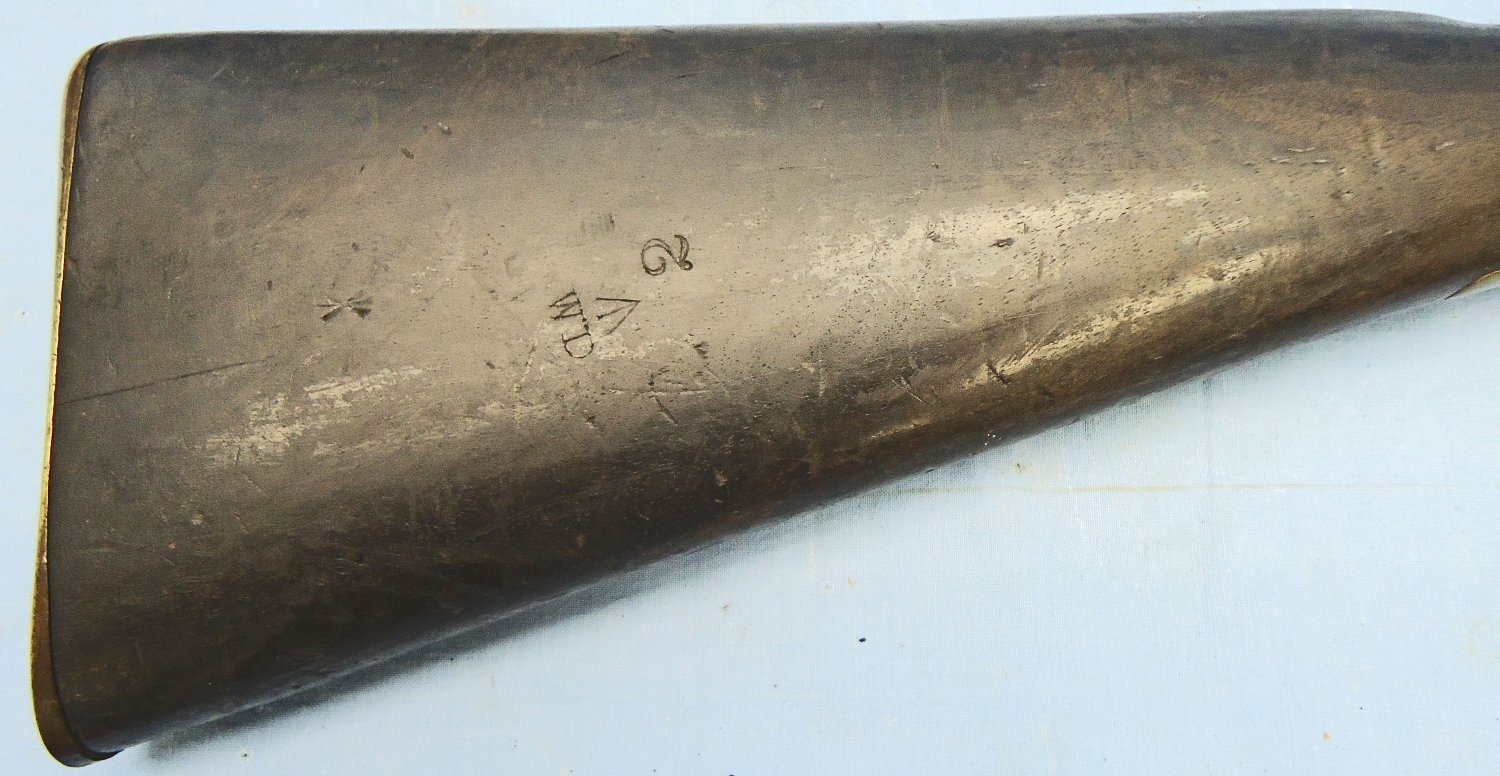{CATEGORY} - Tower 1856 Dated, Tower, 2 Band .577 Calibre Artillery Carbine. Sn - 22349 Single Shot .577 Rifle