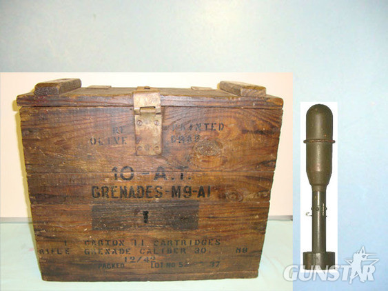 American WW2 1942 Dated Wooden US M9A1 Anti-Tank Grenade Box. M9A1 Anti-Tank Grenade Box. Antique & Militaria in 