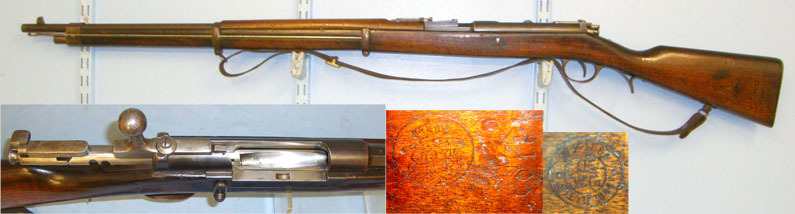 Steyr 9.5mmx 60R,Kropatschek-Steyr Model 1886 Portuguese Contract Tube Magazine Bolt A Bolt Action 9mm Rifle