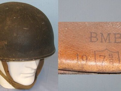 RARE**Original**WW2 1944 'D-Day' British 3rd Pattern Paratroopers Jump Helmet By BMB With Liner & Chin Strap. Sn 21682  Clothing