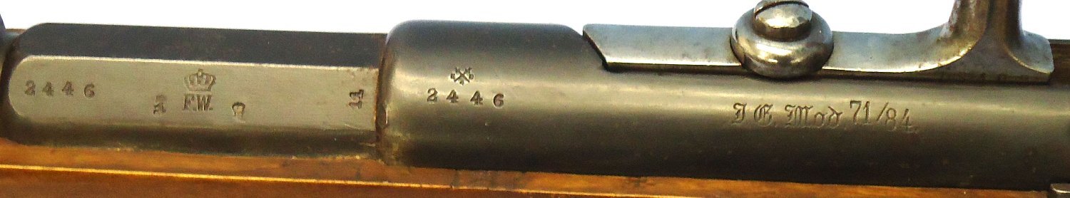 Imperial German, Spandau Arsenal, 1886 Dated, 11mm Mauser (11 x 60R) M1871/84, 8 Shot Tube Magazine Obsolete Calibre Rifle. Sn 23443 Imperial German, Spandau Arsenal, 1886 Dated, 11mm Mauser (11 x 60R) M1871/84, 8 Shot Tube Magazine Obsolete Calibre Rifle. Sn 23443 Bolt Action Obsolete Rifle 