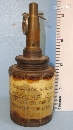 INERT DEACTIVATED. RARE, 1950’s Improvised / \'Terrorist\' Made Fragmentation Ha INERT DEACTIVATED. RARE, 1950’s Improvised / 'Terrorist' Made Fragmentation Hand Antique & Militaria in 