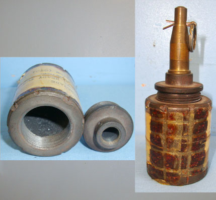  INERT DEACTIVATED. RARE, 1950’s Improvised / \'Terrorist\' Made Fragmentation Ha INERT DEACTIVATED. RARE, 1950’s Improvised / 'Terrorist' Made Fragmentation Hand Antique & Militaria