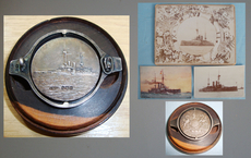 1910 H.M.S. London ‘Sweetheart Brooch/Medallion’ Birmingham Silver Hallmark, in Fitted Case and Postcards. MISC 904. 1910 H.M.S. London ‘Sweetheart Brooch/Medallion’ Birmingham Silver Hallmark, in Fitted Case and Postcards. MISC 904. Other Accessory