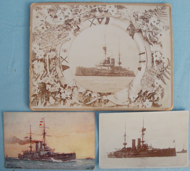 1910 H.M.S. London ‘Sweetheart Brooch/Medallion’ Birmingham Silver Hallmark, in Fitted Case and Postcards. MISC 904. 1910 H.M.S. London ‘Sweetheart Brooch/Medallion’ Birmingham Silver Hallmark, in Fitted Case and Postcards. MISC 904. Other Accessory
