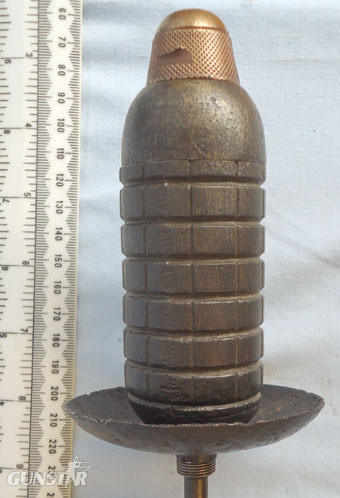 1914 Rod Rifle Grenade with Ranging Disc. German WW1 Unfired Model of 1914 Rod Rifle Grenade with Ranging Disc. Antique & Militaria in 