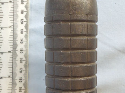 1914 Rod Rifle Grenade with Ranging Disc. German WW1 Unfired Model of 1914 Rod Rifle Grenade with Ranging Disc. Antique & Militaria