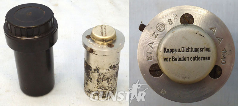 INERT DEACTIVATED, WW2, 1940 Dated German No 28B2 Bomb Fuse And Bakelite Transit Container. - O 1795 INERT DEACTIVATED, WW2, 1940 Dated German No 28B2 Bomb Fuse And Bakelite Transit Container. - O 1795  Other Ammunition in 