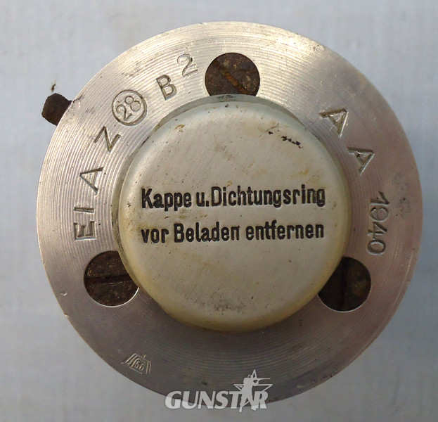 INERT DEACTIVATED, WW2, 1940 Dated German No 28B2 Bomb Fuse And Bakelite Transit Container. - O 1795 INERT DEACTIVATED, WW2, 1940 Dated German No 28B2 Bomb Fuse And Bakelite Transit Container. - O 1795  Other Ammunition 