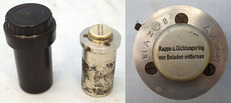 INERT DEACTIVATED, WW2, 1940 Dated German No 28B2 Bomb Fuse And Bakelite Transit Container. - O 1795 INERT DEACTIVATED, WW2, 1940 Dated German No 28B2 Bomb Fuse And Bakelite Transit Container. - O 1795  Other