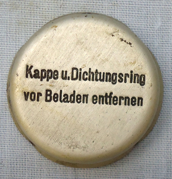 {CATEGORY} - INERT DEACTIVATED, WW2, 1940 Dated German No 28B2 Bomb Fuse And Bakelite Transit Container. - O 1795 INERT DEACTIVATED, WW2, 1940 Dated German No 28B2 Bomb Fuse And Bakelite Transit Container. - O 1795  Other Ammunition
