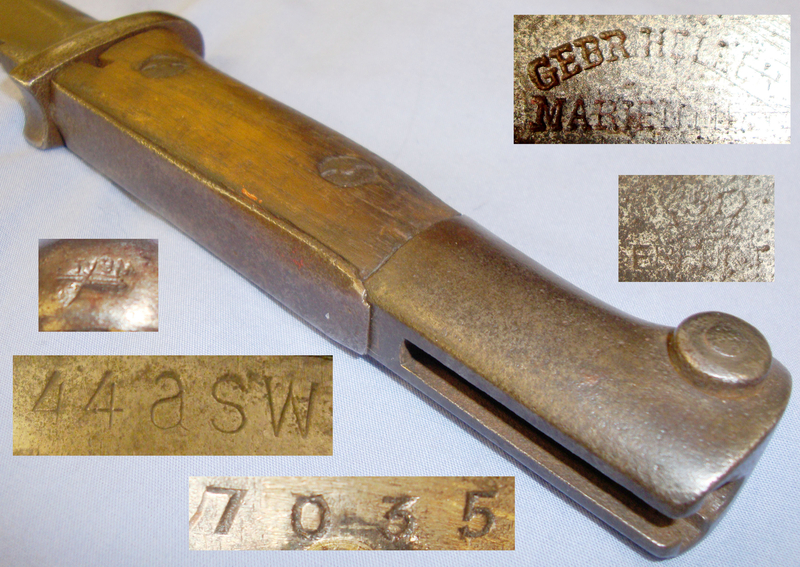 Scarce** German ‘S1914’ Sawback Bayonet and Scabbard. BAYO 558. Bayonet